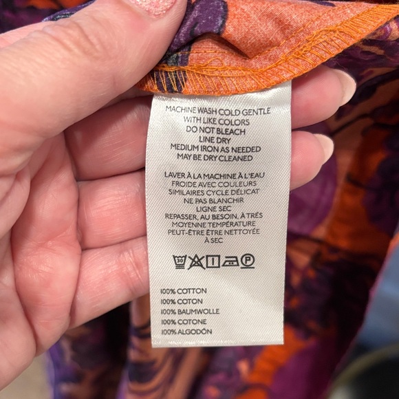 Anthropologie Orange and Purple Maxi Dress - Picture 10 of 10